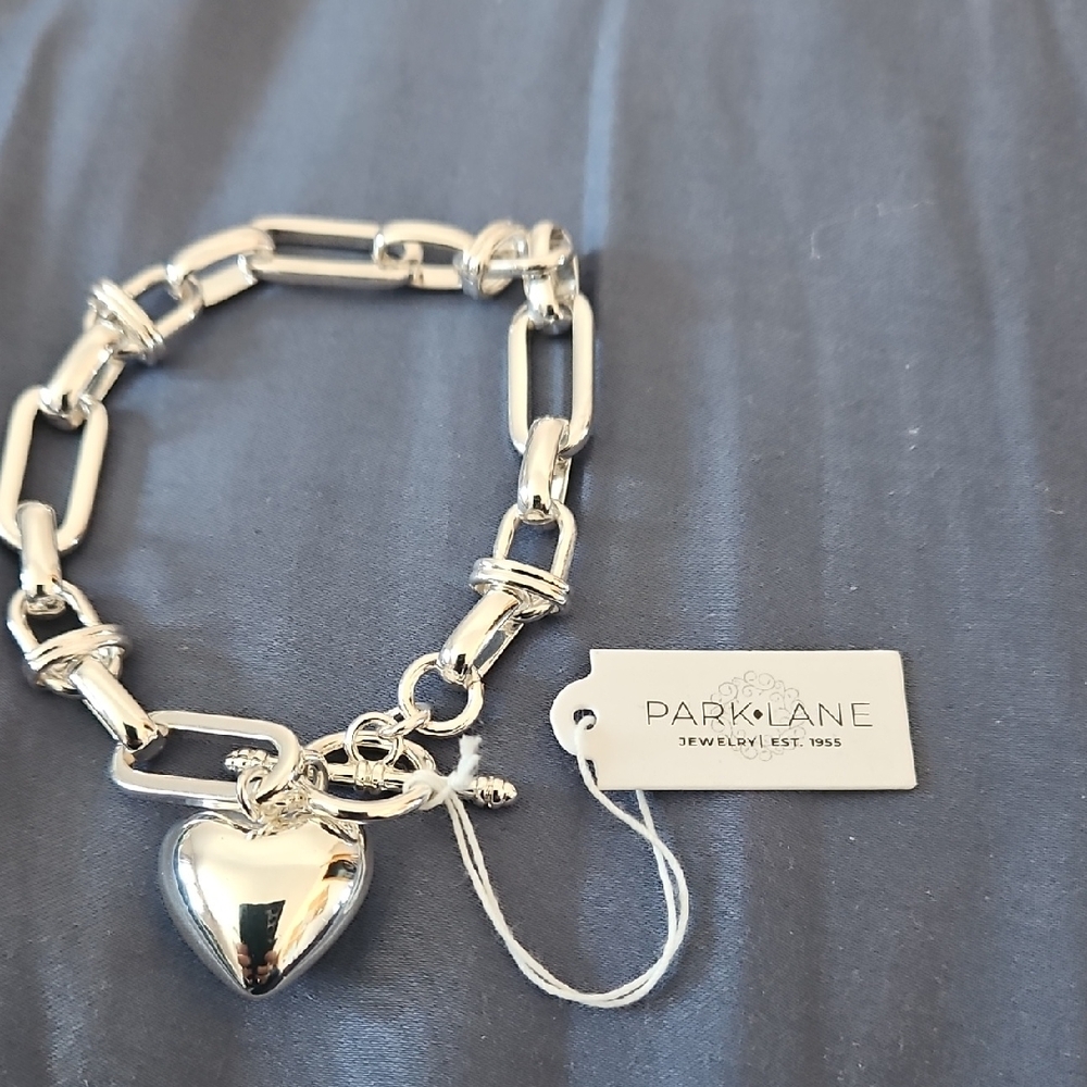 Park Lane Silver Heart Charm Bracelet